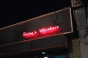 Satan's Whiskers' neon sign